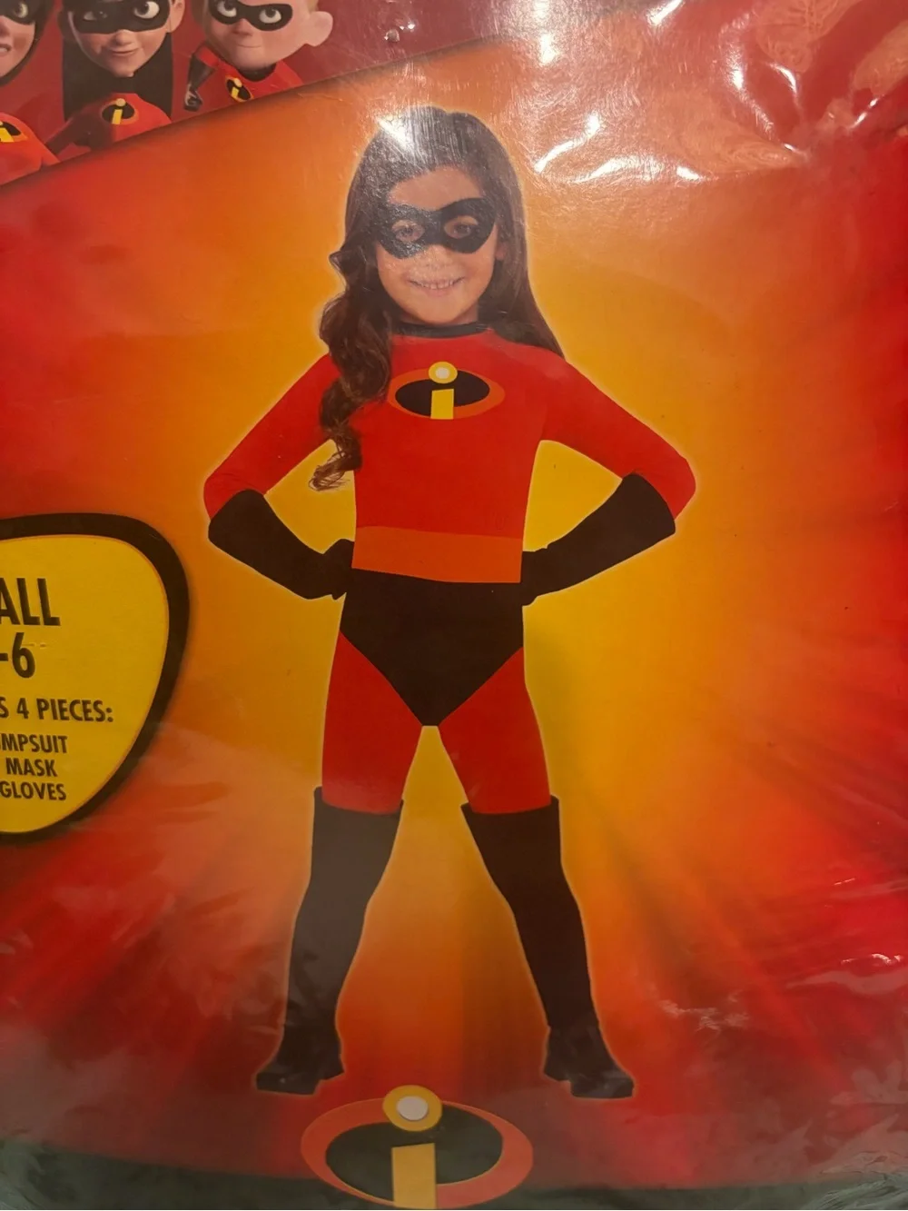 Disney Violet The Incredibles Halloween Costume Kids Small 4-6 Jumpsuit Mask NWT